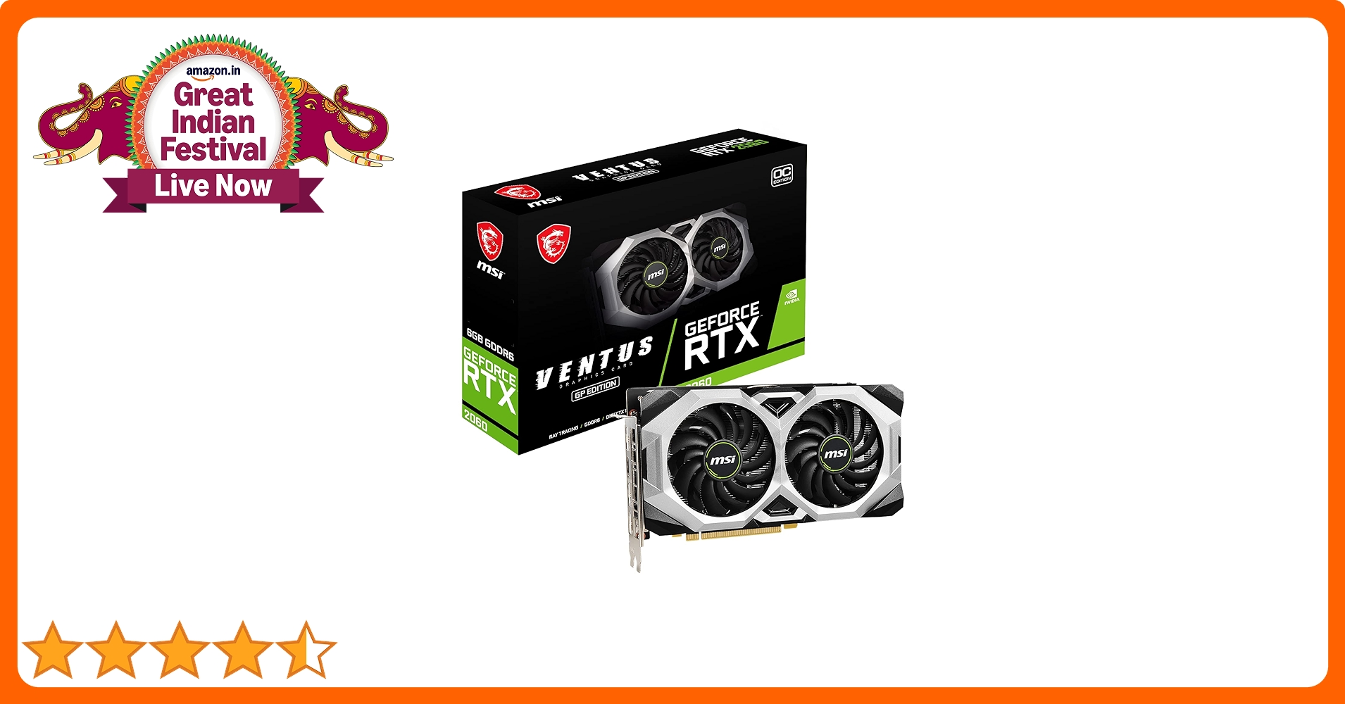 Amazon.in: Buy MSI GeForce RTX 2060 Ventus GP OC 6GB GDDR6